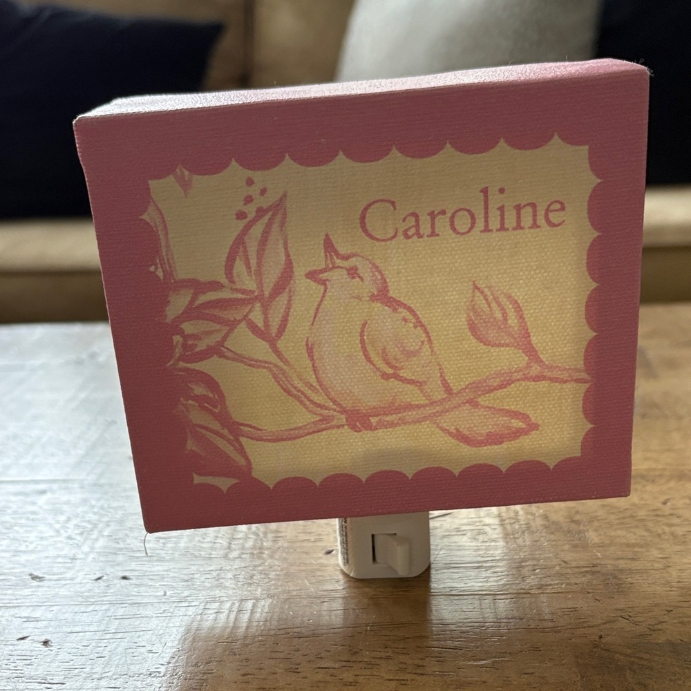 Caroline Pink Bird Night Light